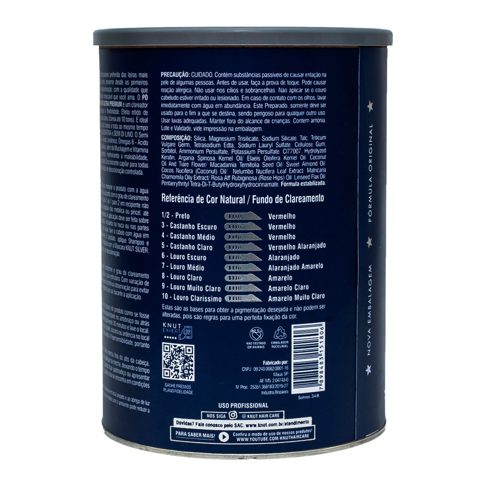 Pó Descolorante KNUT Ultra Silver 300g