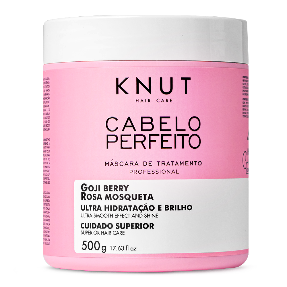 Kit Cabelo Perfeito: Shampoo 750ml + Condicionador 550ml + Máscara 500g + Leave-in spray 200ml KNUT Hair Care