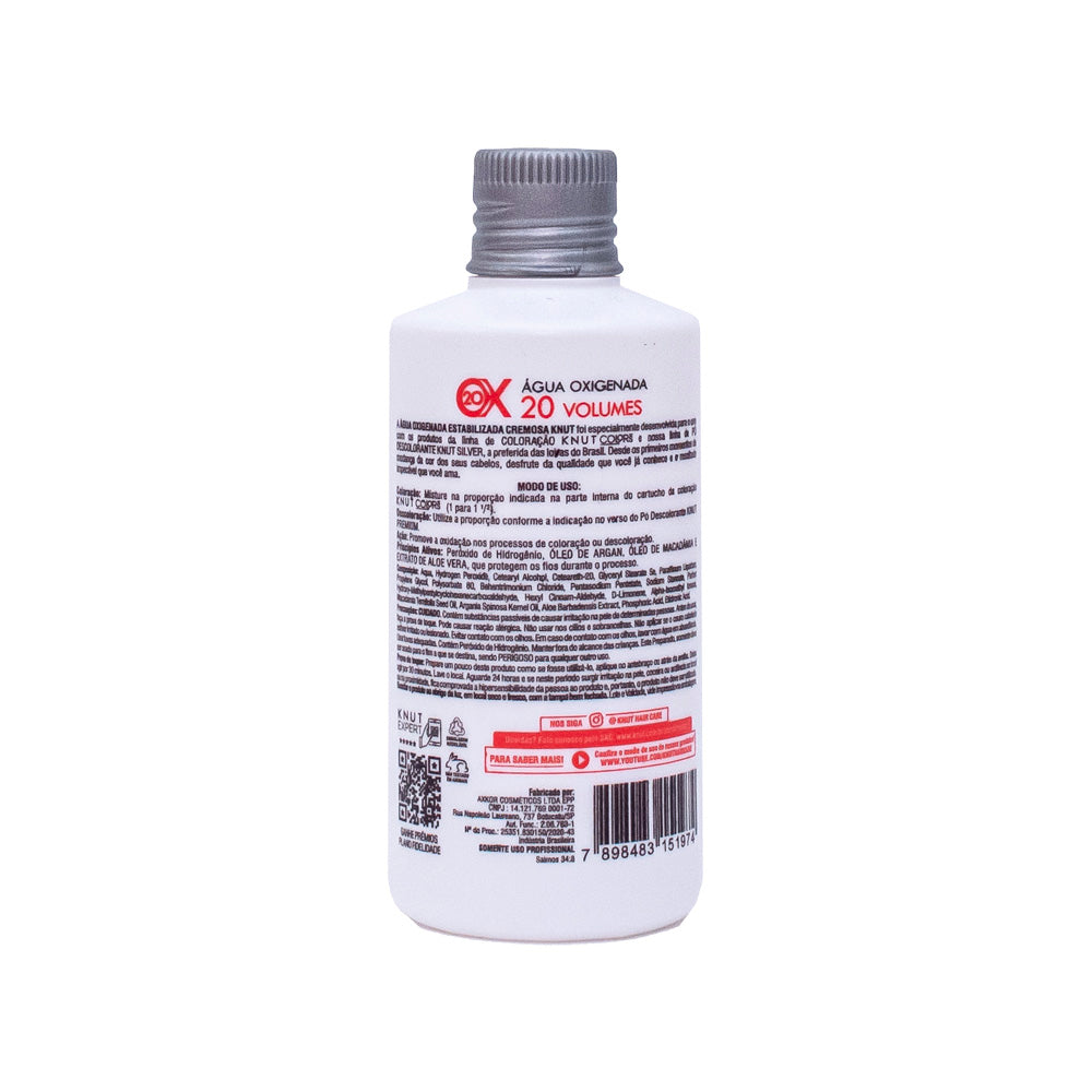 KNUT Água Oxigenada Estabilizada Cremosa 20 volumes (6%) 80ml