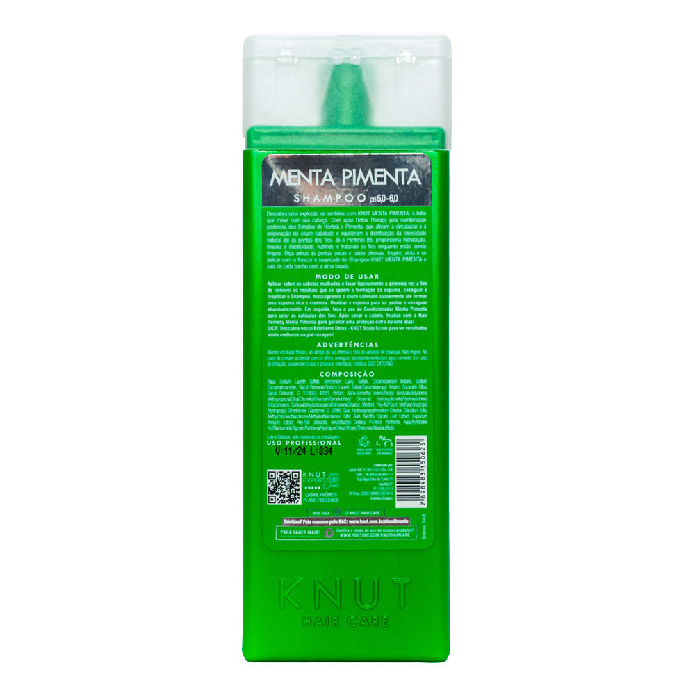 KNUT Shampoo Menta Pimenta Detox Capilar 250 ml KNUT Hair Care
