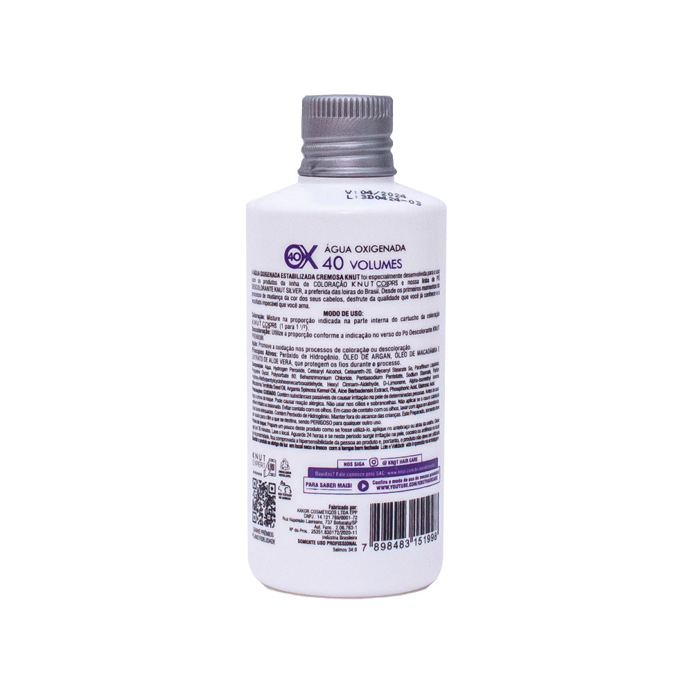 KNUT Água Oxigenada Estabilizada Cremosa 40 volumes (12%) 80ml