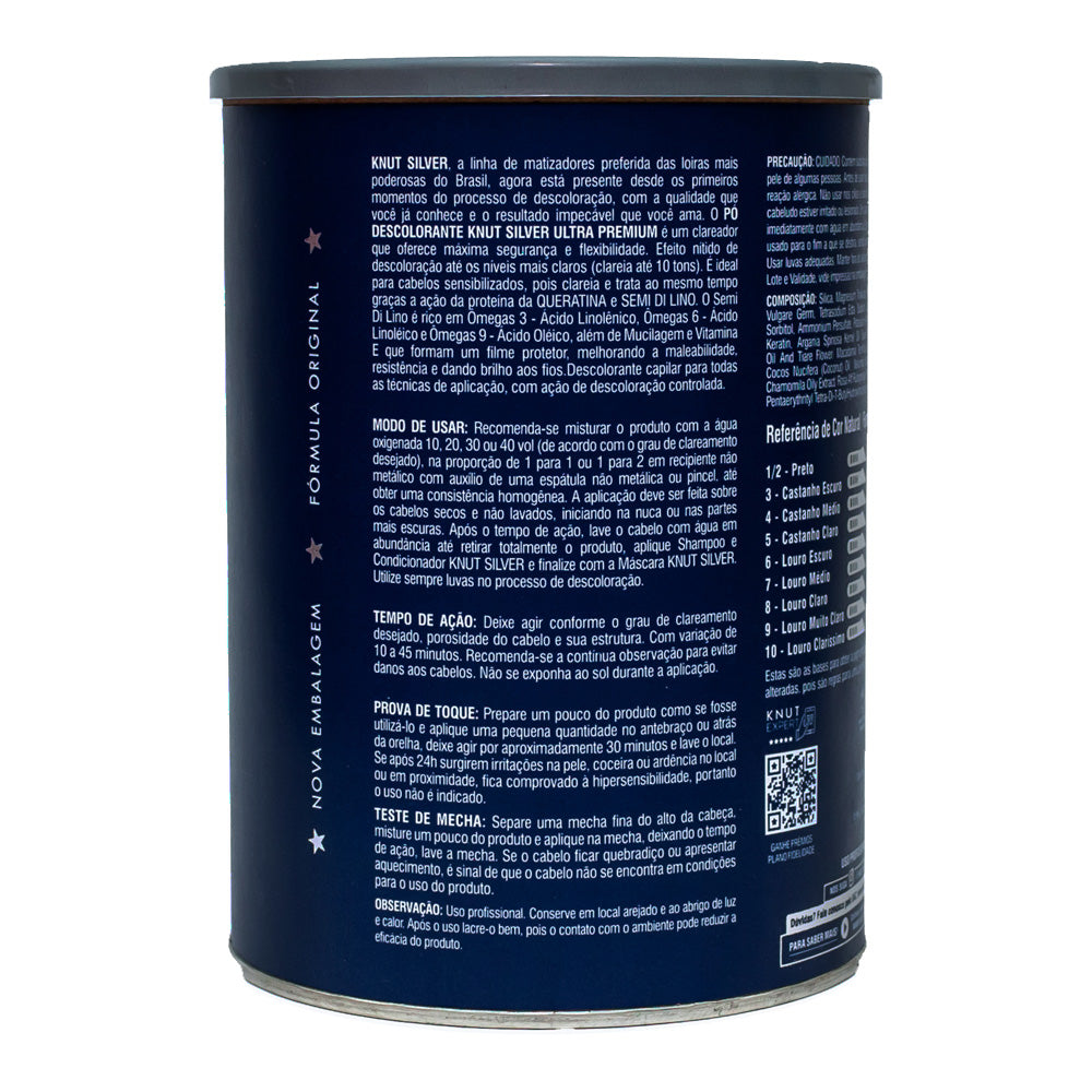 Pó Descolorante KNUT Ultra Silver 300g KNUT Hair Care