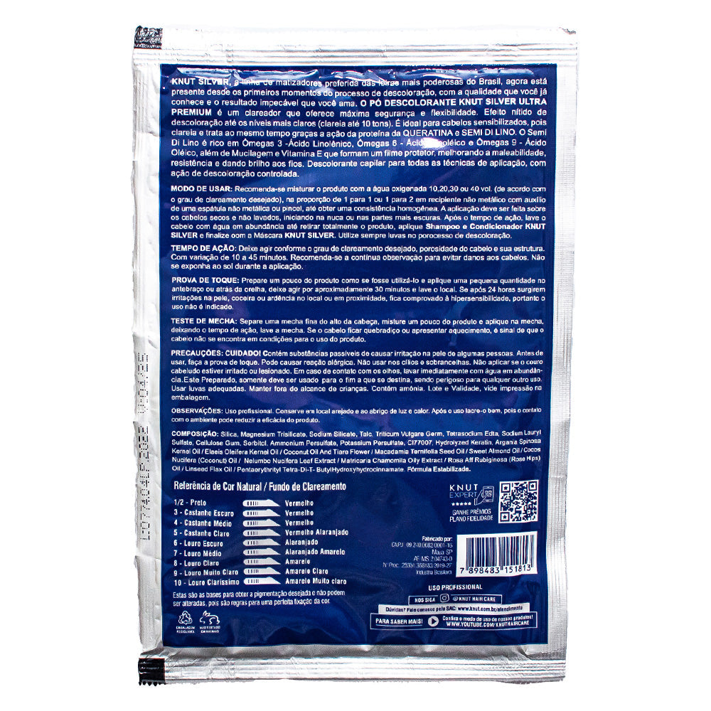 Sachê Pó Descolorante Ultra Premium 50g KNUT Hair Care