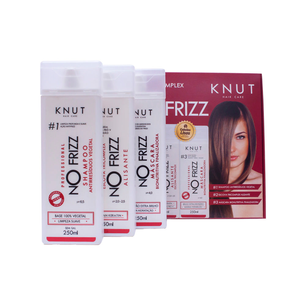 KIT KNUT NoFrizz Escova Tricomplex Alisante No Frizz