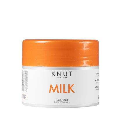 Kit KNUT Milk: Shampoo 250ml + Condicionador 250ml + Máscara 300g (Brinde: Leave-in Creme) KNUT Hair Care