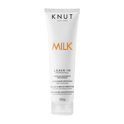 Kit KNUT Milk: Shampoo 250ml + Condicionador 250ml + Máscara 300g (Brinde: Leave-in Creme) KNUT Hair Care