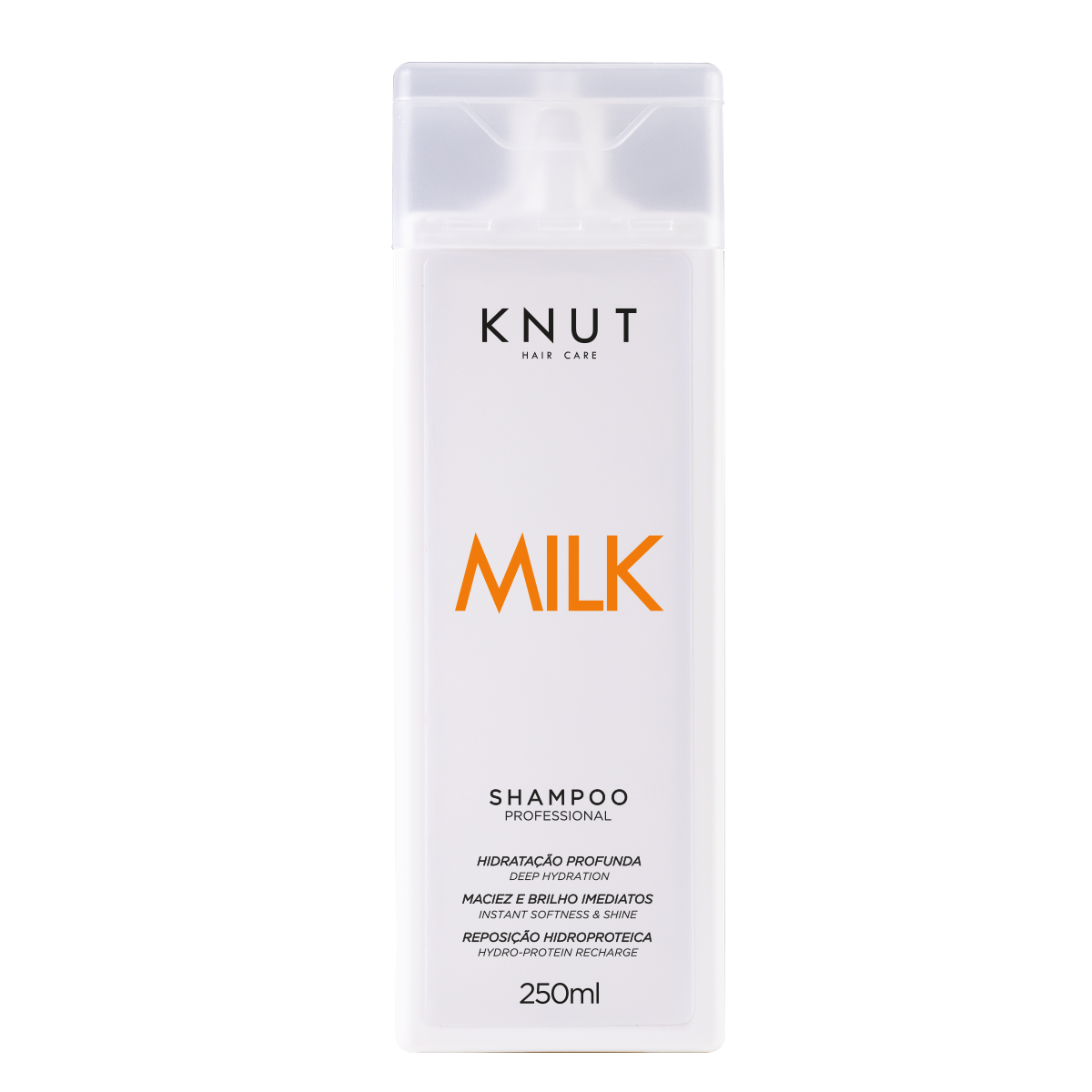 Kit KNUT Milk: Shampoo 250ml + Condicionador 250ml + Máscara 300g (Brinde: Leave-in Creme) KNUT Hair Care