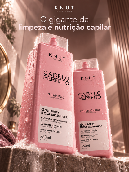 Kit KNUT Cabelo Perfeito: Shampoo 750ml + Condicionador 550ml KNUT Hair Care