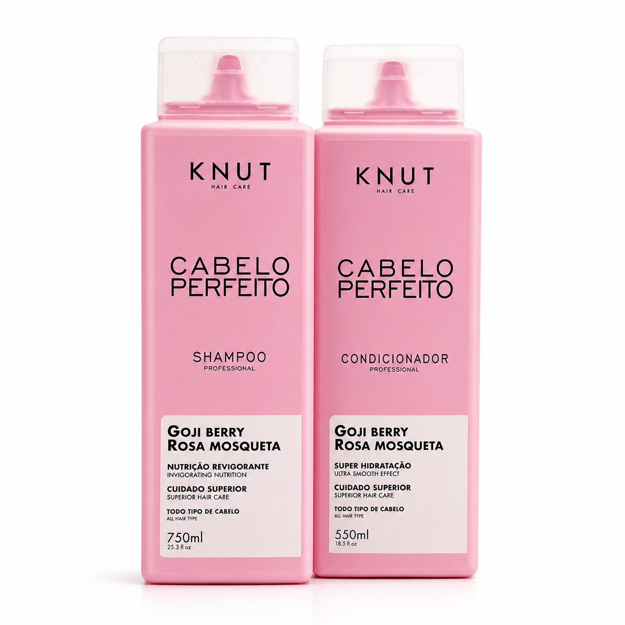 KIT Cabelo Perfeito KNUT (Shampoo 750ml + Condicionador 550ml) KNUT Hair Care