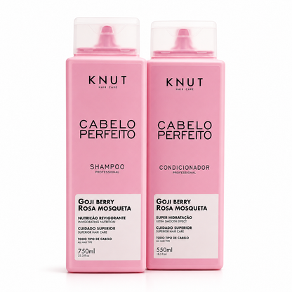 KIT Cabelo Perfeito KNUT (Shampoo 750ml + Condicionador 550ml) KNUT Hair Care