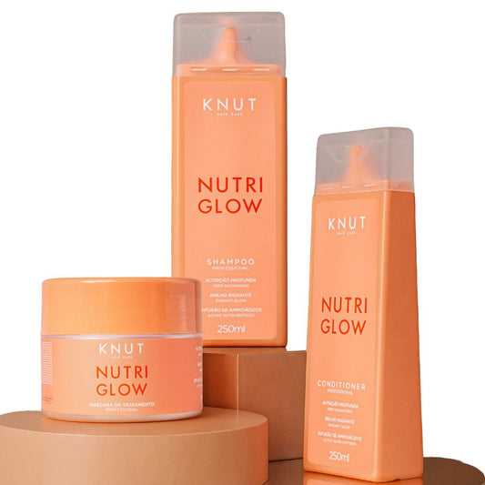Kit KNUT NUTRIGLOW: Shampoo + Condicionador + Máscara