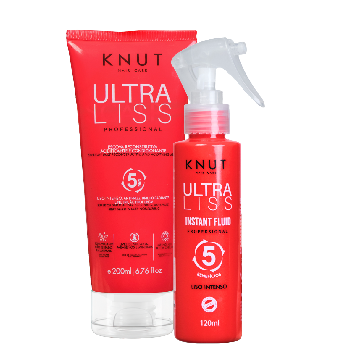 Kit KNUT Ultra Liss: Ultra Liss 200ml + Ultra Liss Spray Fluid 120ml KNUT Hair Care