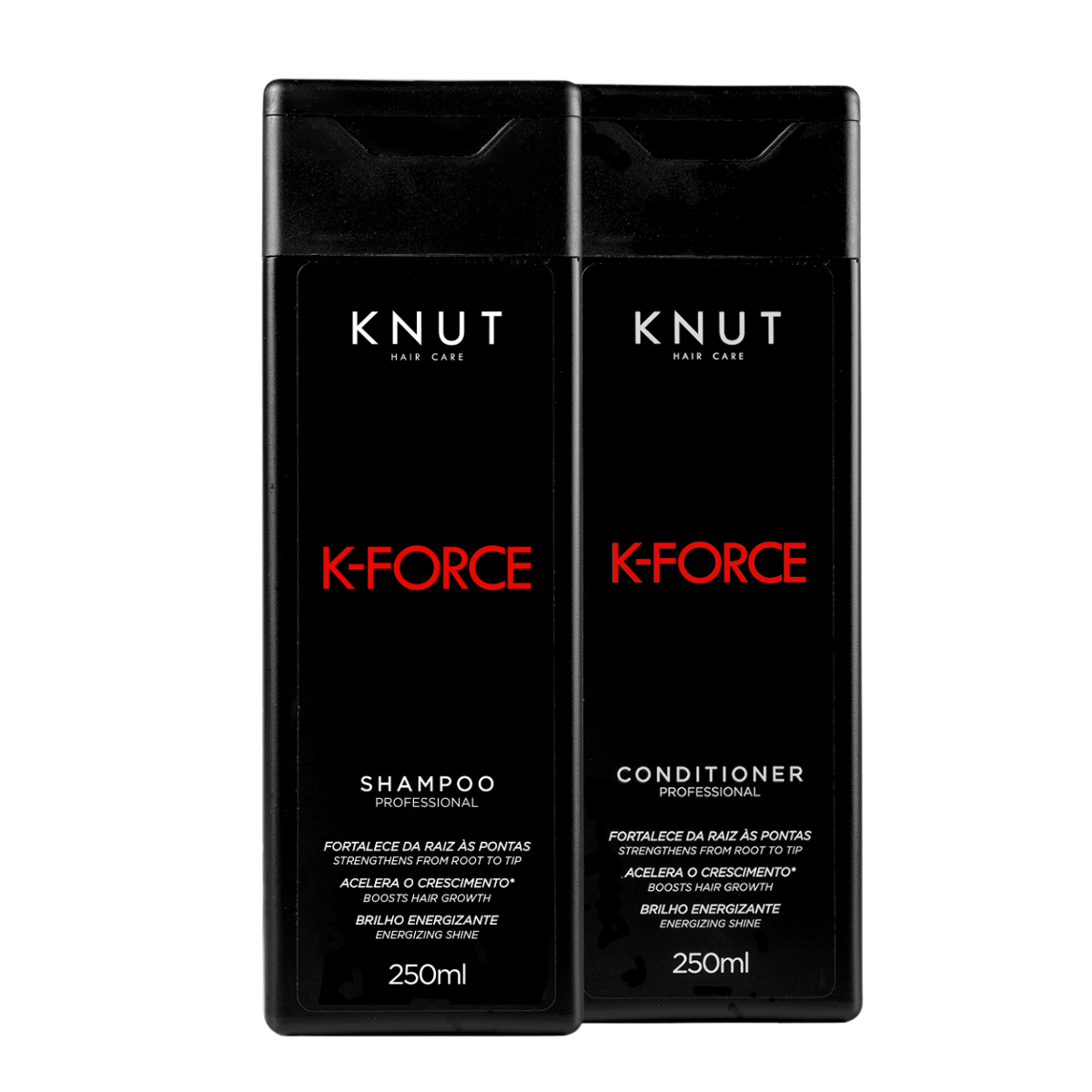 Kit KNUT K-FORCE: Shampoo 250ml + Condicionador 250ml KNUT Hair Care