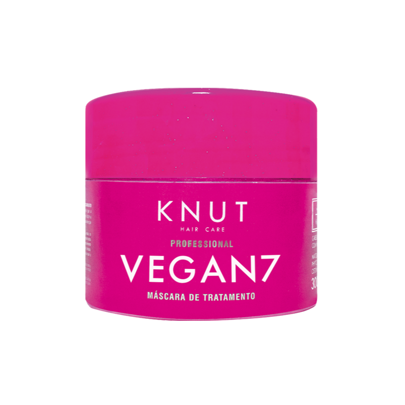 Kit KNUT VEGAN 7: Shampoo 250ml + Condicionador 250ml + Máscara 300g + Hair Remedy 130g